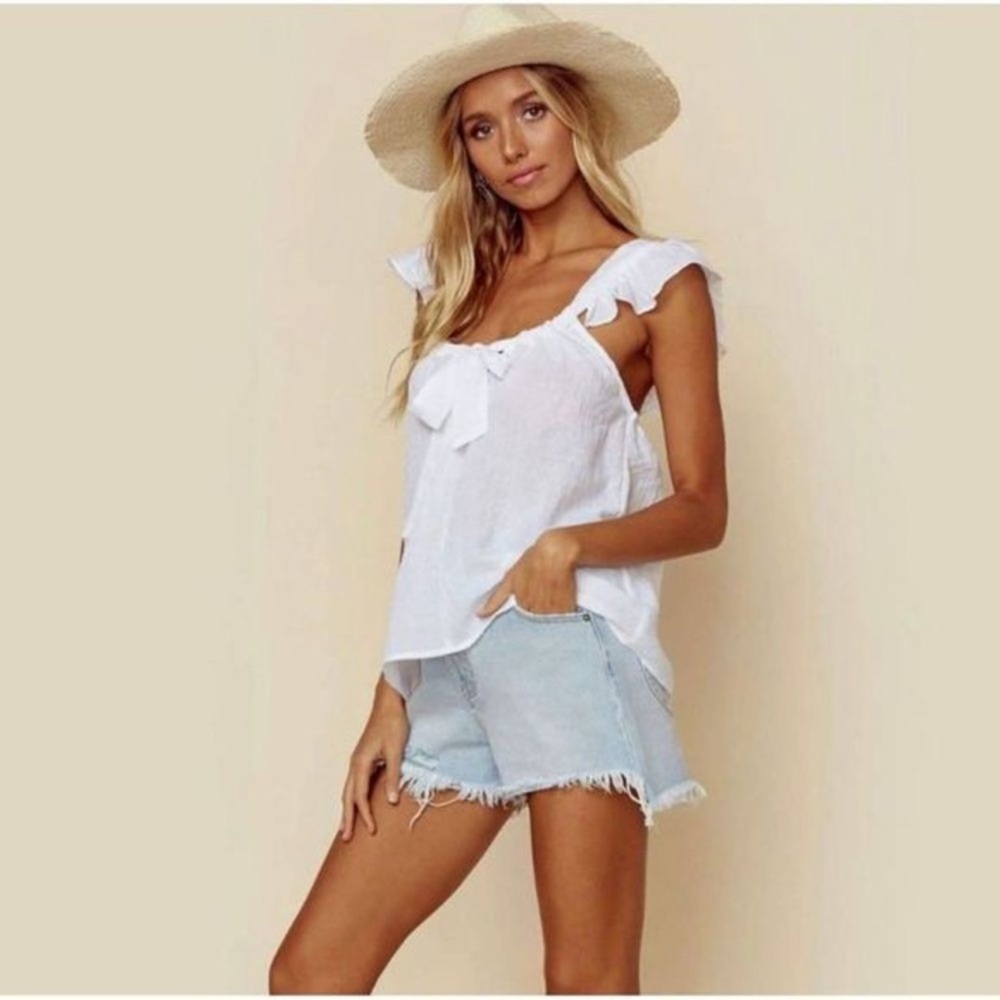 RESOLVE Riller & Fount Fern Peasant Bow Tank Blouse